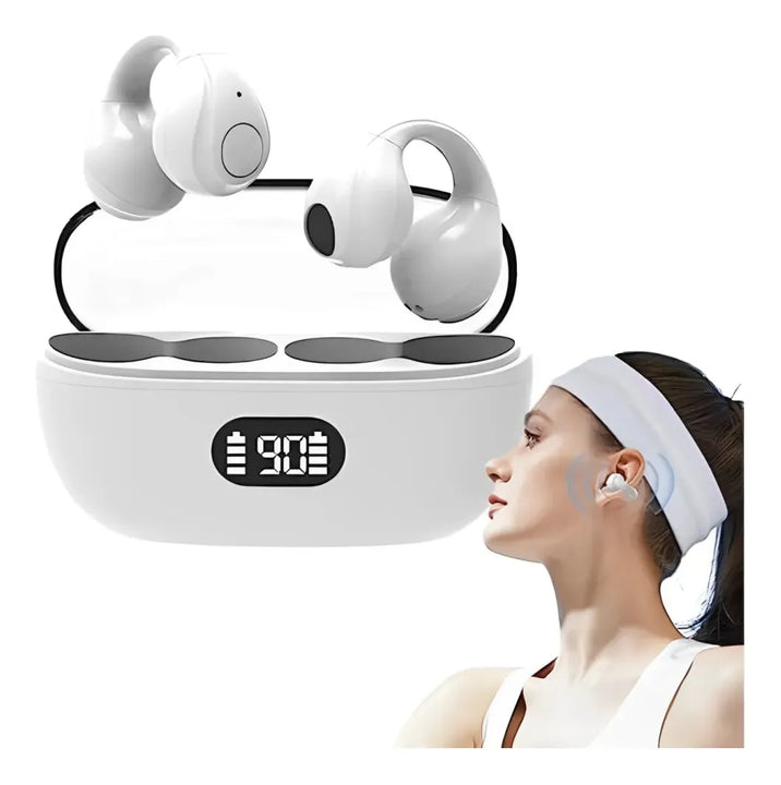 Audifono De Conduccion Osea Con Diseño Earcuff Blanco