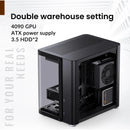 Jonsbo Tk-2 Negro Atx Mid-tower Pc Case, Diseno De Vidrio Hi