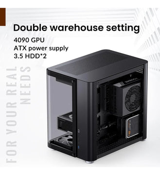 Jonsbo Tk-2 Negro Atx Mid-tower Pc Case, Diseno De Vidrio Hi