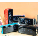 Parlante Bluetooth Con Radio Reloj Despertador Recargable Negro