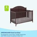 Cuna Convertible 5 En 1 Color Espresso Certificada Greenguar