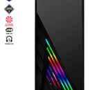 Chasis Gamer + 3 Fans Rgb Onyx Jx116 Atx / M-atx / Itx Negro
