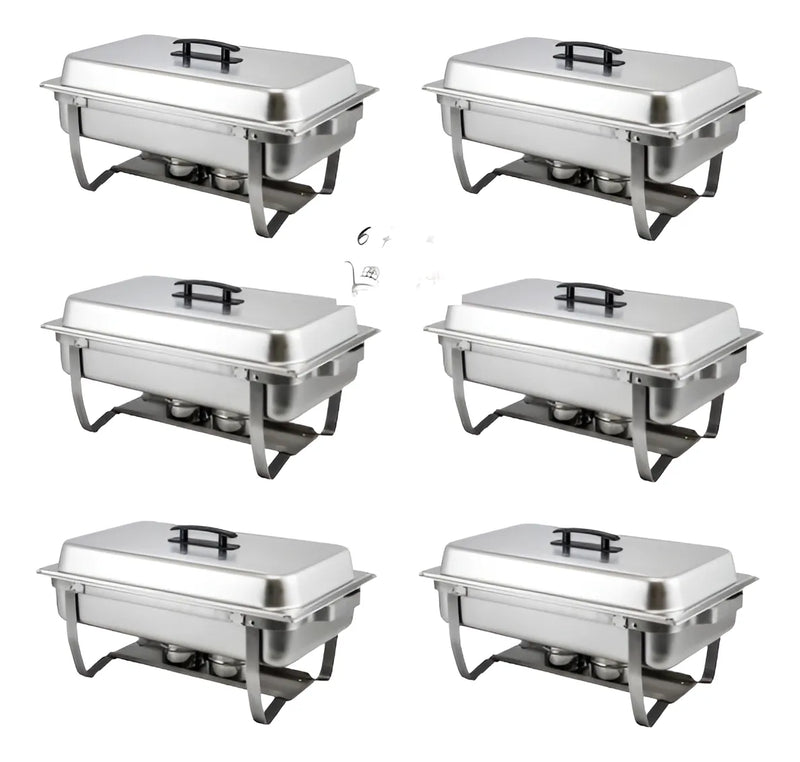 Set 6 Samovar Industrial Acero Inoxidable 8 Lt 2 Quemadores