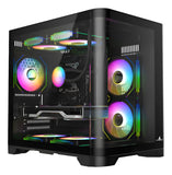 Chasis Gamer Iceberg Wave Negro M-atx 3 Ventiladores Argb