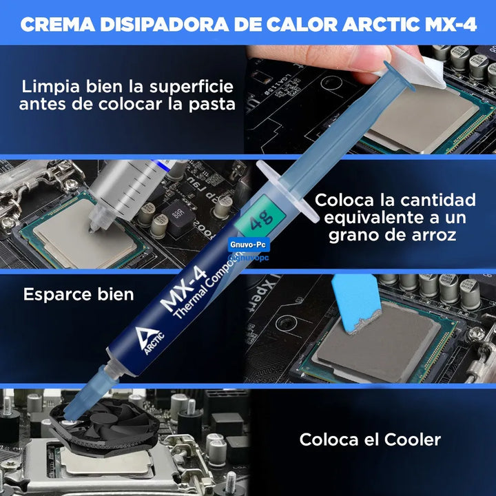 Pasta Termica Crema Disipadora Calor Mx 4 Mx-4 Pc Cpu Gpu Gris
