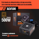 Fuente De Poder 500w Bronce 80+ Reales 500 W 80 Plus Bronze Negro