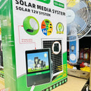Televisor Portátil Recargable Solar Con Bombillos Gd 8088