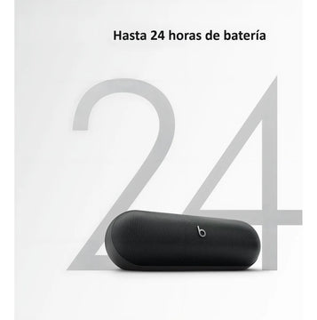 Parlante Bluetooth Beats Pill + Portátil Negro Mate 24 hrs de Autonomía Resistente al Agua Manos Libres