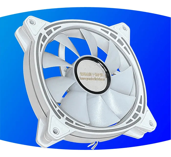 Gabinete Chasis Para Pc Gamer Pecera Argb Blanco + 5 Cooler