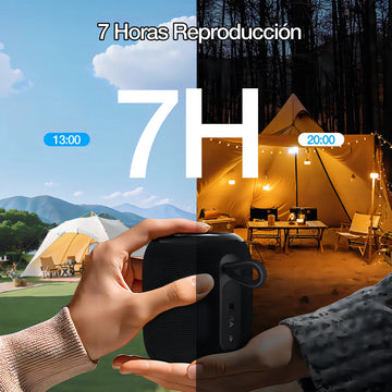 Parlante Bluetooth Portátil 1Hora Inalámbrica Portátil Altavoces Soporte Aux Micro Sd Tf Tarjeta Altavoz para Fiesta Negro