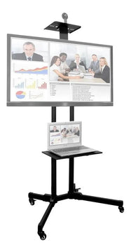 Soporte Tv Móvil Ruedas, 32'' A 70'' / Max 50kg, Jd Spr-6402 Color Negro