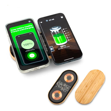 Cargador Inalámbrico Coil Eco En Bambú Teléfonos Móviles Bambu