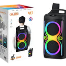 Parlante Mochila Ndr 6603 Bluetooth Karaoke Con Luces Color Negro