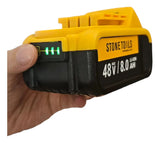 Taladro Percutor Inalámbrico 13mm 48v Brushless + Accesorios Amarillo 50/60