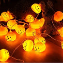Guirnalda 10 Led Calabazas Extensión Halloween 2mt Pilas Aa