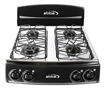 Estufa Sobremesa Abba Gas Propano 4p Lámina Sg4005 N Ql Negro