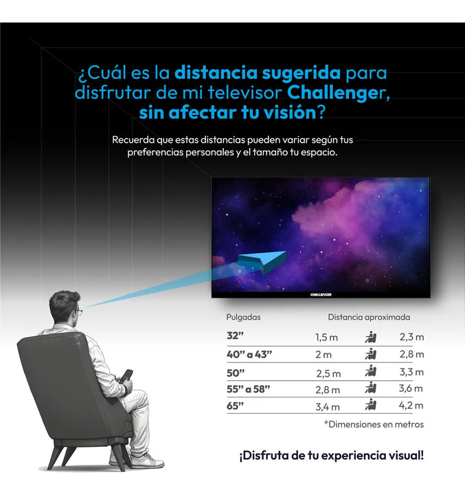 Televisor 43 Pulgadas Google Tv Challenger