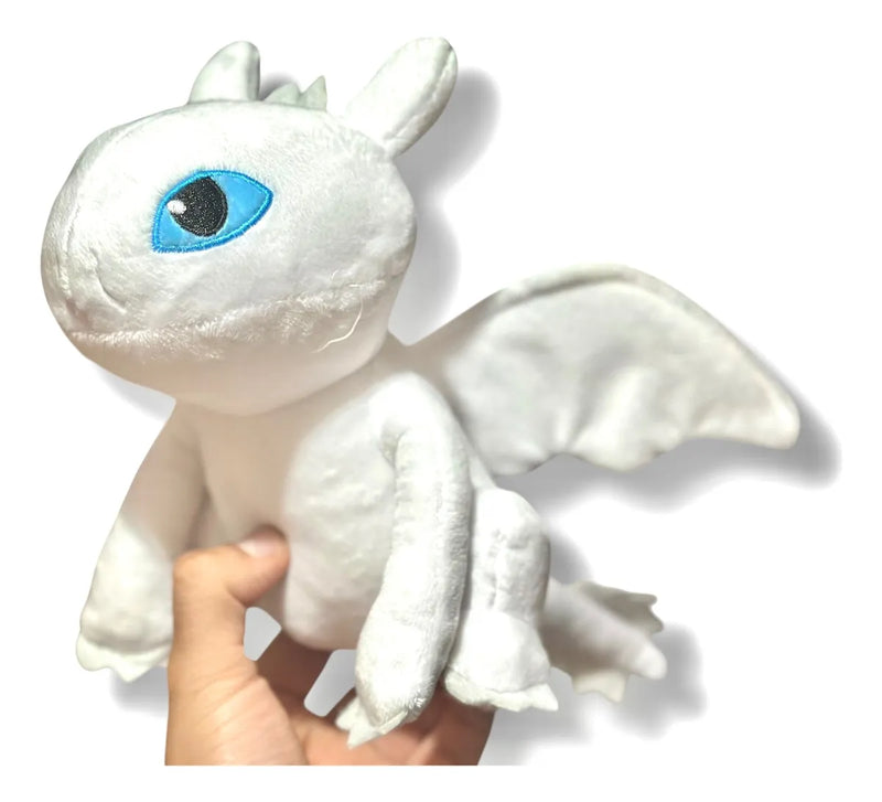 Furia Nocturna Chimuelo + Furia Luminosa Blanco Peluche Pareja Negro Y Blanco