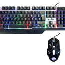 Kit de teclado y mouse gamer Weibo WB-550 Español España de color negro