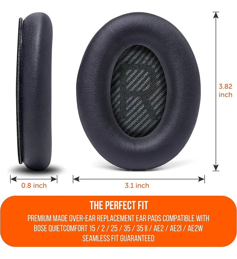 Almohadillas Para Audífonos Bose Qc35 Qc2 Qc15 Qc25 Ae2 Ae2i Negro