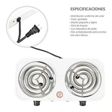 Estufa Eléctrica de 2 Puestos