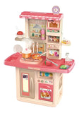 Cocina Juguete Rosa Plástico DIY Modelo 70T2 Con Luz Sonido Horno