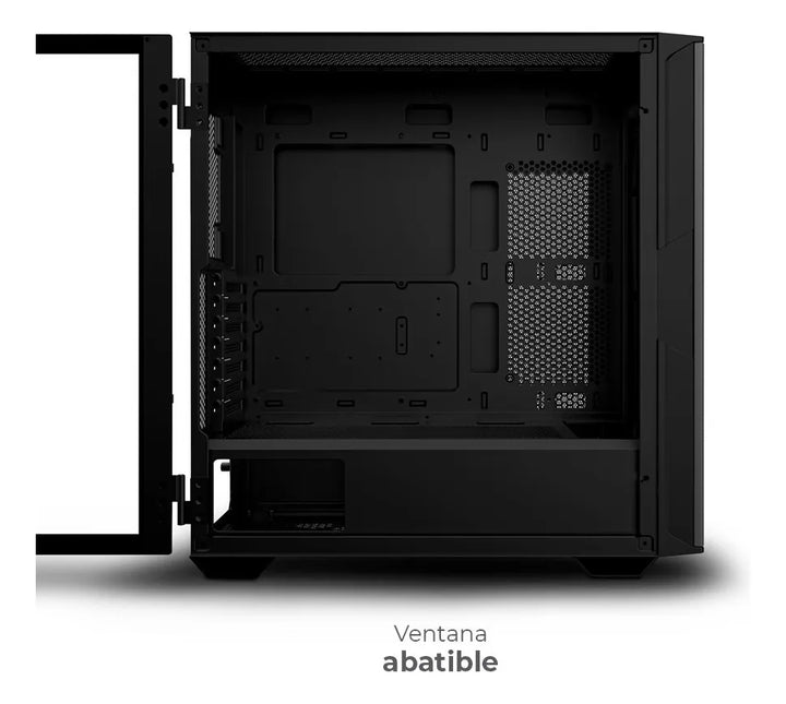 Chasis Gamer E-atx Argb 7 Coolers Argb Jx-125 War Hammer Negro