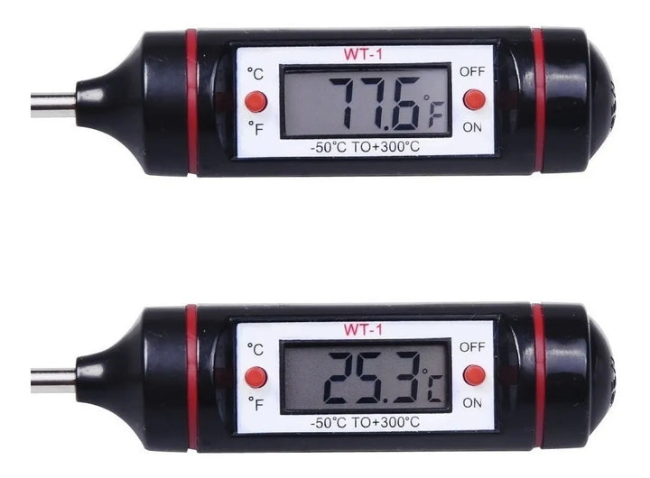 Termometro Digital De Cocina Punzon Sonda Temperatura Comida Negro