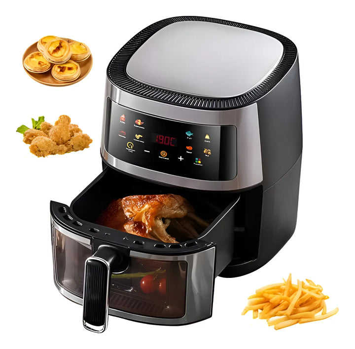 Freidora Digital Sin Aceite Air Fryer 12 Litros 2400w Negro