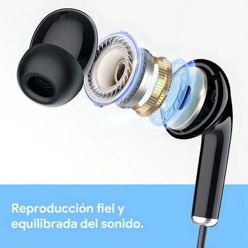 Audífonos Alámbricos Manos Libres Con Micrófono Para 3.5mm J Negro