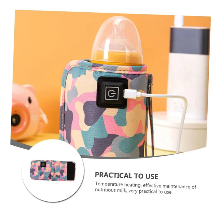 Calentador De Biberon Portátil Usb Para Vehículo/coche Rosa Rosa Pálido