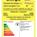 Nevecón Inverter No Frost 631 Litros Brutos Mabe Msl631lklss0 Color Plateado