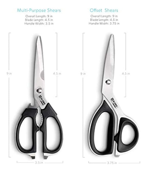 Juego De Tijeras De Cocina De Acero Inoxidable De 2 Piezas