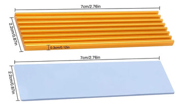 Disipador De Calor 70x22x3mm Para Ssd M.2 Con Pegante