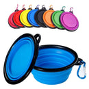 Plato De Goma Plegable Portátil De Mascotas Perro Y Gato Color Negro