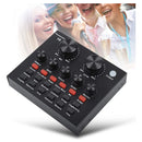 Tarjeta De Sonido V8- Mezclador De Audio,transmision En Vivo Negro