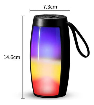 Parlante Portatil 3 Usb Inalambrico Luces Led Bluetooth 5w Negro