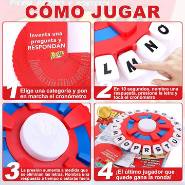 Juego De Mesa Basta Español Niños Stop Agilidad Palabras