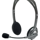 Auriculares Logitech Com Microfono Oficina H111 981-000612 Ajustable Gris