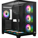Gabinete Gamer Iceberg Atx Crystal Cube Xl Negra 7 Fans Argb Negro