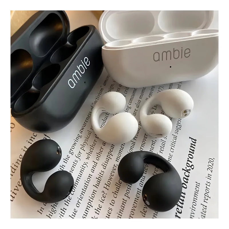 Auriculares deportivos inalámbricos Bluetooth Ambie, color negro