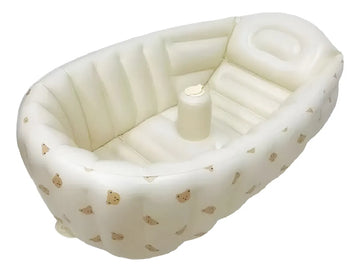 Bañera Inflable Bebé Blanco Ositos