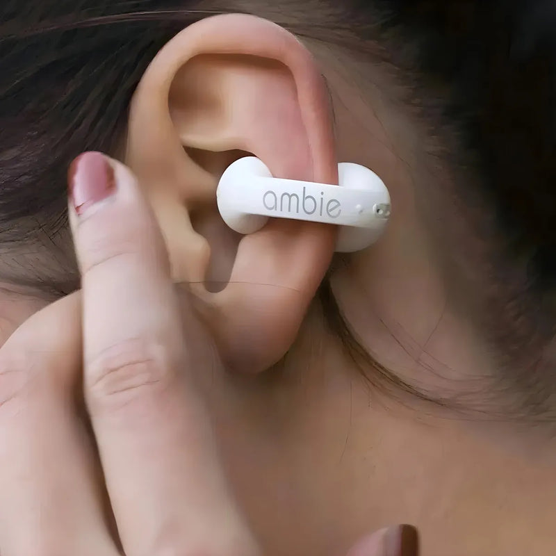 Auriculares Inalámbricos De Conducción Ósea Ambie Am-tw01 blanco