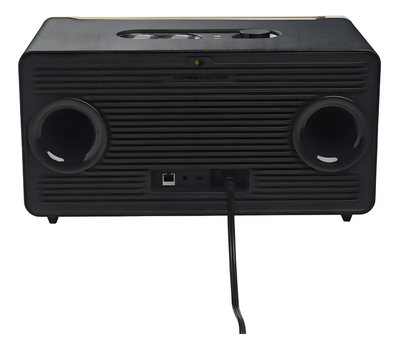 Parlante JBL Authentics 500 JBLAUTH500BLKAM portátil con bluetooth y wifi negra