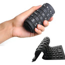 Teclado flexible de silicona usb plegable pc tab notebook Abnt2 flex2 color negro