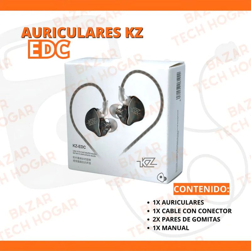 Audífonos Kz Edc Originales Hifi Para Monitor Sin Micrófono