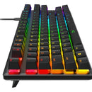 Teclado gamer HyperX Alloy QWERTY Red inglés US color negro con luz RGB