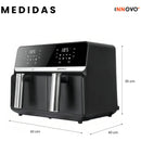 Air Fryer Freidora De Aire 9 Litros Doble Bandeja Digital Premium Nobelsound Inn Nb-2100