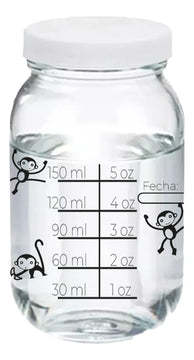 6 Frascos Medidor Envase Vidrio Almacenar Leche Materna 8 Oz