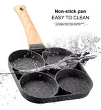 Sarten Antiadherente+ Brochas Mini 4 Puestos Huevos Arepas Silver